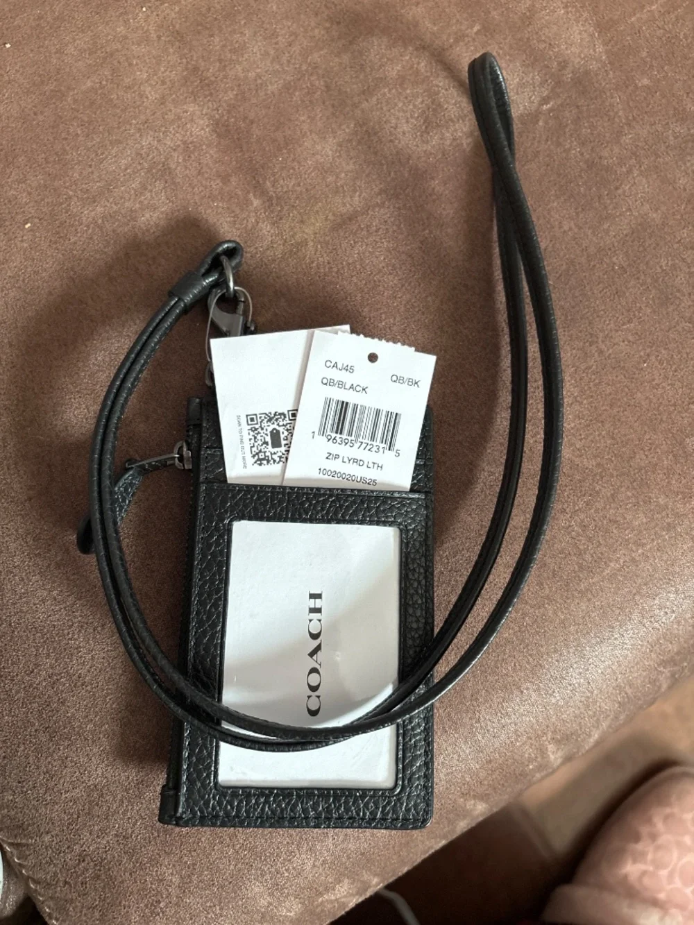 Coach 🆕 Men's Zip Lanyard Card Case